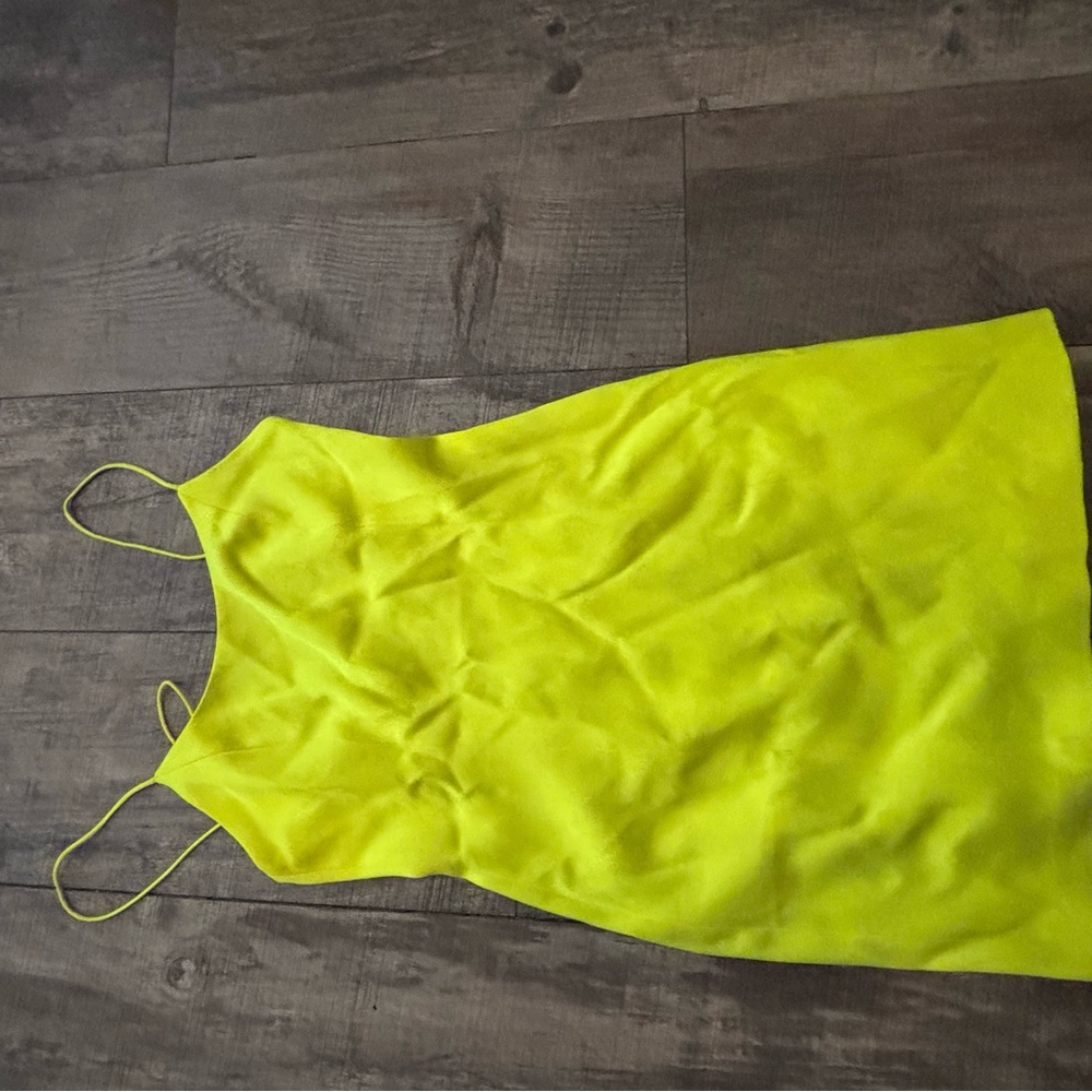 Alice + Olivia Yellow One Shoulder Sheath Mini Dress - Picture 2 of 3